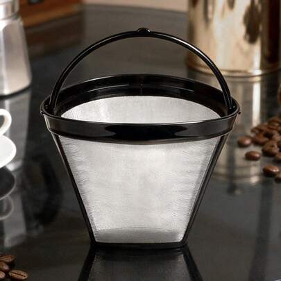 Wiederverwendbarer Kaffeefilterkorb, Nr. 4 Kegel Kaffeefilter für Kaffeemaschinen, Ersatzfilter, Größe 04 Kaffeefilter-Zubehör für Kaffeeaufgussgeräte