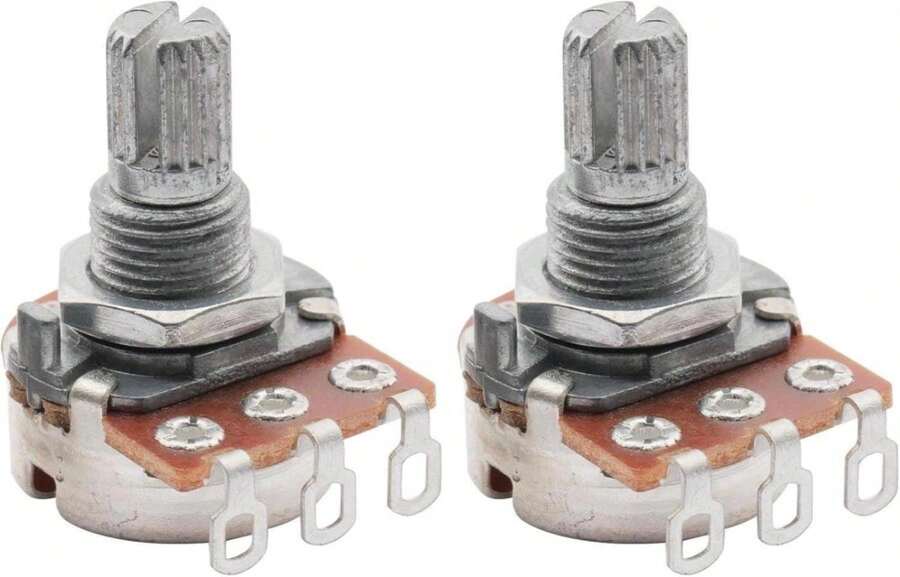 Musiclily Mini A250K Guitar Potentiometers Split Shaft Audio Taper Pots For Fender Stratocaster Telecaster Guitar Bass Parts (Pack Of 2) - Màu A - Xem 1