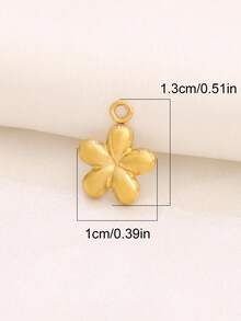 3pcs Stainless Steel Small Flower Pendant Findings 18K Gold Plated Charms For DIY Jewelry Making Supplies Accessories - Pendants - View 10