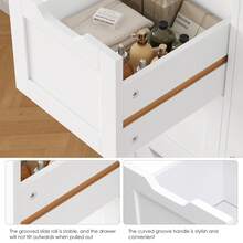 Bathroom Cabinet, Tall Bathroom Cabinet With 3 Doors And 3 Drawers, Kitchen Cabinet For Living Room, Kitchen, Dining Room, Office, 143.2 X 60 X 30 Cm, White - 白色 - 查看 6