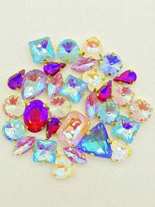 50颗/包 水钻，DIY手工缝制装饰，适用于衣服、鞋子、帽子、包包 - 混合裝50P - 查看 3