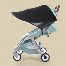 1件装婴儿推车遮阳篷，黑色篷布，易于安装和携带，春夏儿童推车遮阳篷 - 黑色 - 查看 4