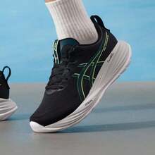 Asics GEL-CUMULUS 27 Running Shoes, Mesh Upper, Comfortable, Breathable, Casual, Lightweight, Cushioning, Stable, Men's Road Running & Long-Distance Running Shoes, 1011B960-004 - Black/Yellow - View 8