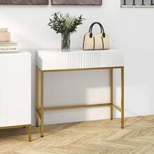 HOMCOM Mesa de banco - Blanco - Ver 1
