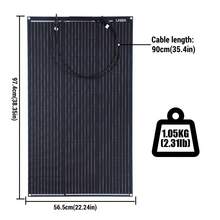 1-Pack Of 100W Solar Panels, Flexible Solar Panel Kit, MC4 Quick-Connect Connector, Optional 30A Solar Controller, Multiple Solar Panels Can Be Used In Series Or Parallel, Suitable For Trailers, RVs, Boats, Cabins, Tents, Cars, Trucks, Yachts, And Rooftops, Ideal For Marine Power Stations, Solar Generators, Dimensions 38.3 X 22.2 X 0.11 Inches. - 1 Pack without Controller - 查看 10