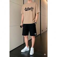 Los Angeles Casual Streetwear Set, 100% Cotton - 米色 - 查看 1