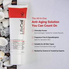 LifeCell All In One Anti-Aging Cream – Reduces Wrinkles, Fine Lines, Dark Circles & Sun Damage – Retinol, Vitamin C, DMAE & Hyaluronic Acid – Fragrance-Free, For All Skin Types (2.54oz) - Collagen - 查看 7