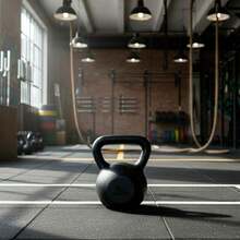 Kettlebell 8kg Revestido em ABS Alça Ergonômica Consport - Preto - Visão 5