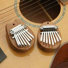 8 Keys Mini Kalimba Thumb Acoustic Piano Finger Musical Instrument Sapele Wood - màu nâu - Xem 5