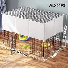 Cerca modular para mascotas DIY con puerta, jaula expandible para gatos, adecuada para gatitos, conejos, hurones, perros pequeños, cobayas para uso en interiores - Multicolor - Ver 2