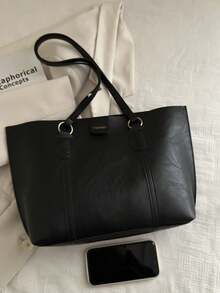 Luxury-Simplified Yet Versatile Large-Capacity Shoulder Bag For Daily Commuting, Exuding An Elegant Vibe. 2026 New Model Women's Bag. - Black - View 10