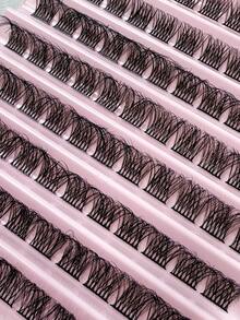 110片D型卷翘簇状假睫毛，自然纤细单根假睫毛，仿貂毛假睫毛，化妆工具，睫毛簇，单根假睫毛，睫毛，假睫毛 - D - 查看 4