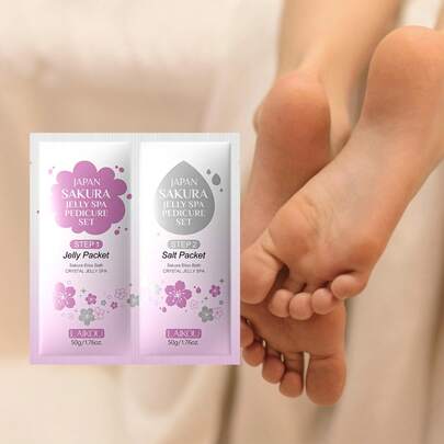 1 件装 50 克 + 50 克 持久留香 LAIKOU 日本樱花啫喱足部护理套装，清洁足部，健康呵护，居家或外出皆宜
