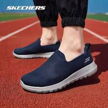 Skechers 男士新款透气网面鞋，耐穿软底运动鞋 - 寶藍色 - 查看 7