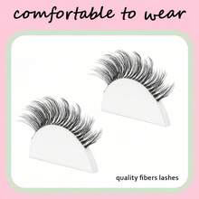 10 Pairs Manga Style False Eyelashes Soft Dramatic 3D Mink Lashes Long Wispy Eyelash Cilia,Messy,Multi-Layered Eyelashes Extension False Eyelashes Makeup 5-15mm - Black - View 4
