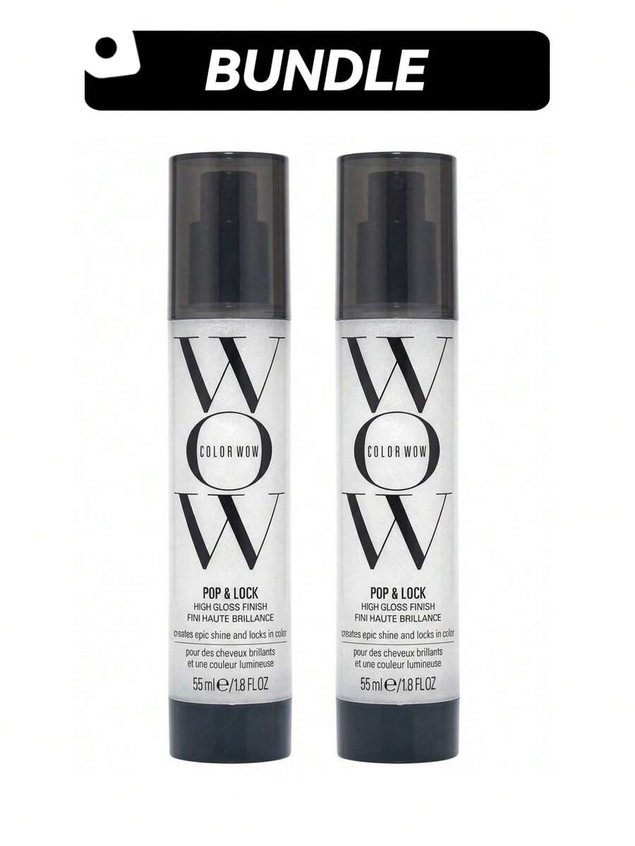 Color Wow [2 Pack] Pop & Lock High Gloss Finish1.8oz/55ml*2 - Phù hợp với mọi loại da - Xem 1