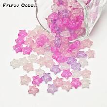 222 Pink-Purple Three-Dimensional Star Beads With A Plump Shape And Delicate Crackle Glaze Texture. Ideal For DIY Bracelets, Necklaces, Earrings, And More. Easy To Use, Perfect For Craft Lovers To Create Jewelry In A Variety Of Styles. - 粉色 - 查看 7