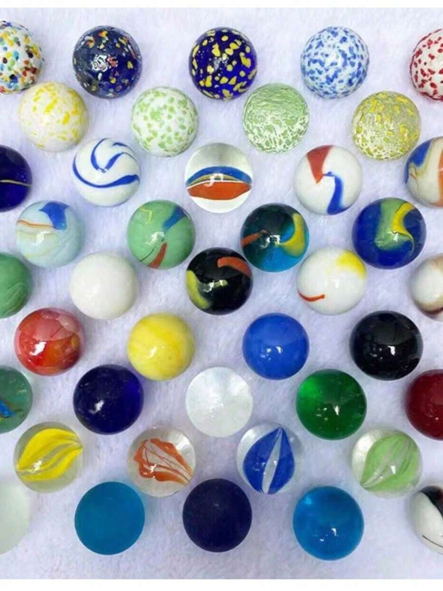 20pcs/60pcs Colorful Glass Marbles Marble Run Game Marble Solitaire Toy,Rolling Beads, Decompression Toys, Fish Tank, Vase Decoration(Random Color Style) - Multicolor - View 1