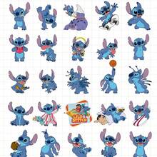 Disney 50张随机史迪奇卡通贴纸，防水贴纸，适用于儿童、剪贴簿、手机壳装饰，浮雕贴纸，无胶贴纸，可爱网红贴纸，奖励贴纸，带封口的DIY贴纸，糖果滴落贴纸，趣味贴纸书，3D浮雕纹理贴纸，剪贴簿用品，DIY装饰高品质贴纸，防水耐用可重复使用贴纸 - 彩色 - 查看 7