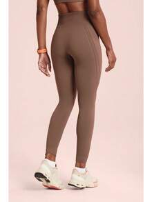 Lupo Max Women's High-Waisted Leggings For Gym And Workout - Original - 棕色 - 查看 4