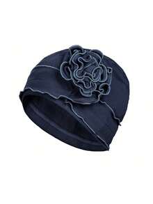 Awegeo 1/4/6pcs Women Solid Color Wrap-Style Headscarf With Ruffle Hem And Floral Pattern - Stretchy Breathable Headband, Casual Elegant Style; Non-Slip Fit Design, Soft Adjustable Fabric, Suitable For Daily Wear. - A - View 15