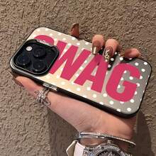 Phone Case - Swag Polka Dot Rose Red Letter For IPhone 17/16/15/14/13/12/11/7/8/PLUS/PRO/PROMAX/AIR/X/XS/XR  Galaxy S Series 21/22/23/24/25/ULTRA/Plus High Quality Beautiful Cute Phone Case - 黑色 - 查看 9
