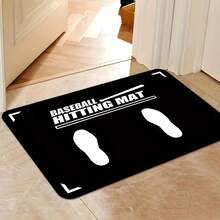 1pc Soft Training Mat Compatible For Batting Practice - Machine-Washable Carpet Suitable For Indoor Entryway, Batting Stance Practice, Home Gym - & Training Pad - 白色 - 查看 2