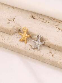 3pcs Stainless Steel Starfish Pendant Findings Fashion 18K Gold Plating Waterproof Ocean Charms For DIY Jewelry Making Accessories - Pendants - View 4