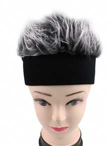 Fashion Realistic Short Hair Wig Cap, Retro Hip Hop Brimless Hat, Knitted Hat, Fashionable Casual, Hip Hop Knitted Knitted Hat, Sun Hat - Multicolor - View 11