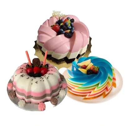 Increíble Kit De 3 Moldes para Gelatina Rosca, Rosca Trenzada Y Rosca Rehilete