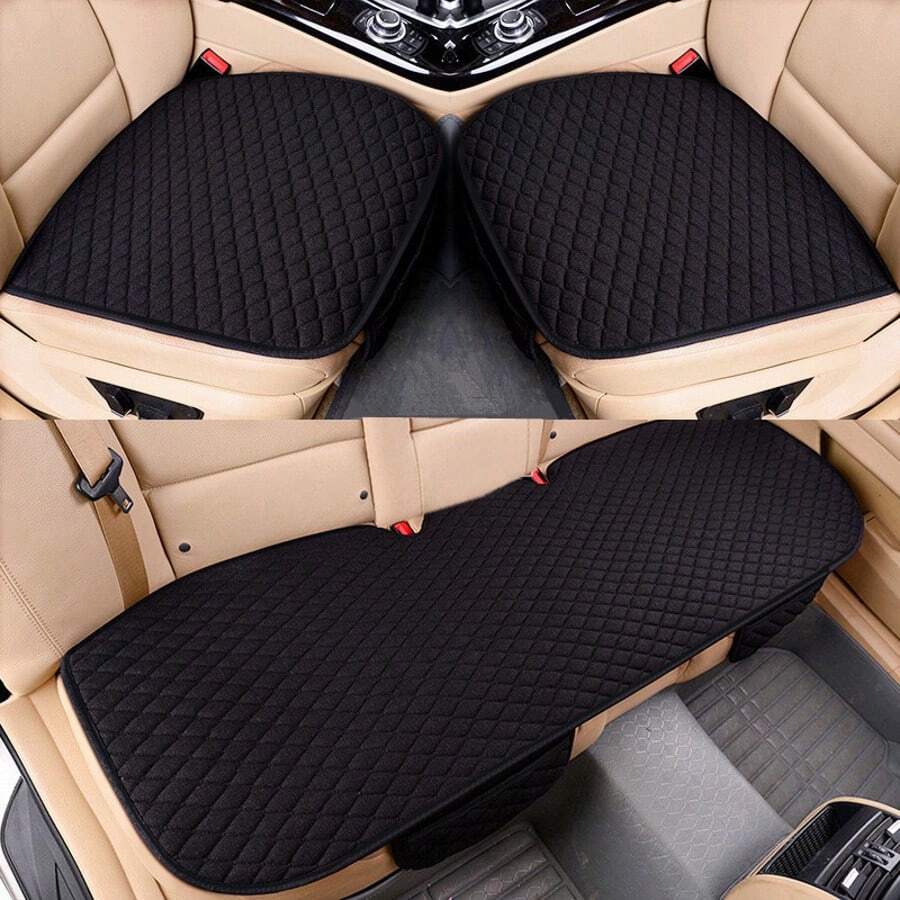 1pc/2pcs/3pcs Diamond Embroidered Car Seat Cushion Set, Soft & Comfortable Fabric, Elegant Design, Easy Installation, Suitable For All Vehicle Models, All Season Use - Cushion - View 1