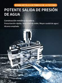 hidro lavadora recargable,hidrolimpiadora portátil, boquilla eléctrica de alta potencia, batería recargable, para limpieza de coches, suelos, jardines - Negro - Ver 5