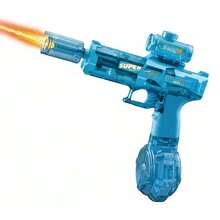 Toy Electric Water Gun, LED Lights, Large Capacity, Suitable For Patios, Swimming Pools, Parties, And More. Perfect For Boys And Girls, A Fun Outdoor Water Gun For Summer. - 黑色 - 查看 6