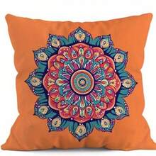 1/4pcs Bohemian Pattern Single-Sided Print Sofa Pillowcase - Peach Skin Texture Pillowcase (No Pillow Insert) - A - View 14