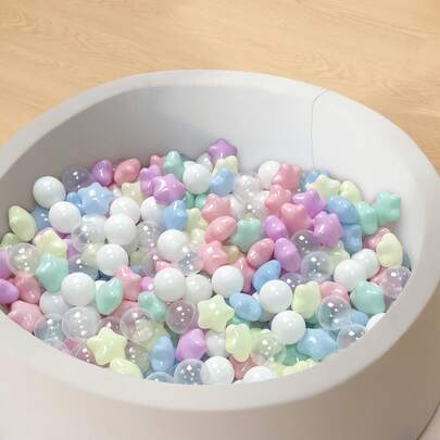 20/50pcs 2.17 Inch Pressure-Resistant Plastic Ball Pit Balls With Star Pattern, Ideal Gift For Infant/Kids Ball Pit, Indoor/Outdoor Playhouse, Party