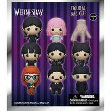 1 pieza Llavero de la serie oficial de Netflix "Wednesday" en caja ciega, figura miniatura de personaje aleatorio, colgante coleccionable de anime de terror y dibujos animados, decoración, regalo de cumpleaños, San Valentín y Año Nuevo para amigos y familia - MN-33055 - Ver 7