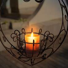 Hanging Plant Holder,Wrought Iron Heart Shape Plant Pot Holder, Indoor & Outdoor Hanging Planters Holder For Patio, Porch, Bedroom, Living Room(Raw Embroidery Color) - 鄉村棕色鄉村棕色 - 查看 8