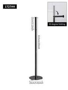 一套马桶刷架，落地式马桶纸巾架带刷子，可折叠纸巾架，全面清洁，马桶纸巾盒，浴室配件 - 彩色 - 查看 15