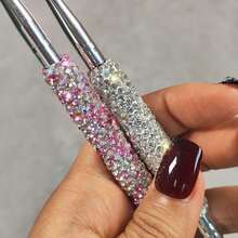 Luxury Rhinestone Dual-Ended Eyebrow Brush With Spoolie, Angled Brow Powder And Mascara Wand Tool, Precision Slanted Makeup Brush For Brow Shaping And Lash Styling - Diamond - View 4