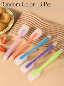 1/3/6pcs Silicone Spatula, Mini Silicone Scraper, Jam Scraper, Heat-Resistant Cream Scraper, Mixing Baking Tool, Kitchen Utensil, Apartment Essential (Length: 21cm/8.26in) - Multicolor - View 8