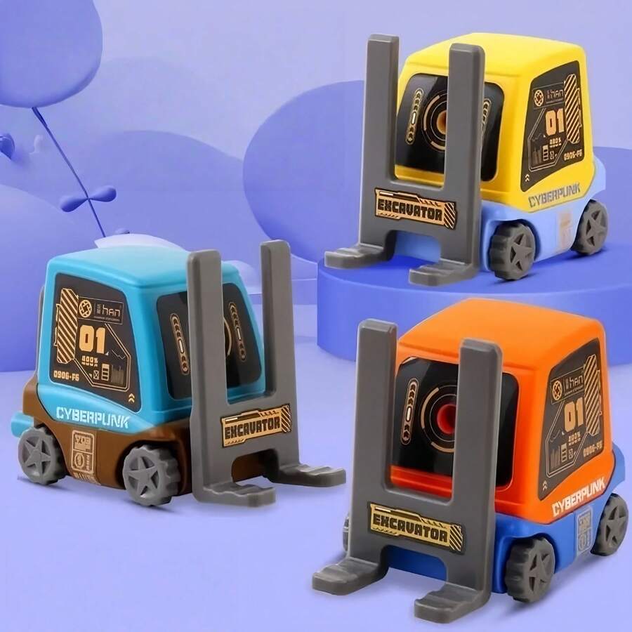 1个新款叉车造型自动削笔器，手摇旋转式削笔器，奖品，派对用品，办公文具 - 彩色 - 查看 1