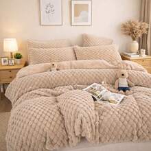 Premium Queen Size Comforter With Velvety Touch And Rabbit Fur Filling, 2.20 X 2.40 Meters. - Beige - View 2