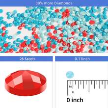 1件套DIY钻石画套装 - 山峦日落花鸟风景，圆形水钻刺绣艺术品，包含山峦、花鸟场景的完整工艺品，适合儿童和青少年，具有疗愈功效的爱好。 - 彩色 - 查看 8
