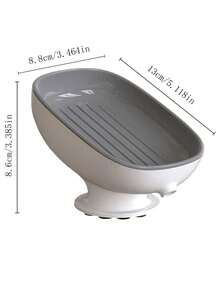 1pc Luxury Soap Dish, Suction Cup Bathroom Vanity Organizer, Shower Soap Holder - Soap Box - View 8