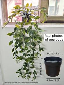 1 件人造吊兰，仿真花/盆栽，仿桉树藤蔓，曼陀罗藤蔓盆栽，适合室内/室外家居置物架装饰（不含花盆）/派对小礼物 - 綠色 - 查看 8