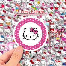 SANRIO 100/50 piezas de lindos adhesivos impermeables con dibujos animados de , adecuados para decorar cascos, bicicletas, planificadores, estuches de lápices pegatinas papelería manualidades libro de sticker estikers - 100 piezas - Ver 7