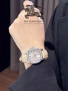 Burberry Reloj de cuarzo Britain con bisel de cristal de acero inoxidable color champán - Plateado - Ver 6