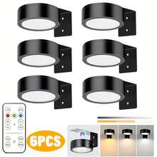 LiHangStar 3/6 buah Lampu Pajangan Bertenaga Baterai, Kontrol Jarak Jauh & Sentuh, 3 Suhu Warna yang Dapat Diatur, Lampu Lukis yang Dapat Diredupkan & Berwaktu, Untuk Bingkai Foto, Potret Seni, Dekorasi Dinding Rumah - hitam - View 9