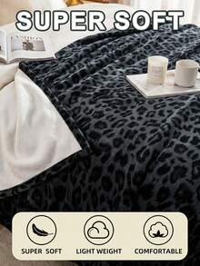 1 chiếc chăn nỉ - Trang trí phòng lý tưởng, in một mặt, siêu mềm, nhẹ, họa tiết hoạt hình, cần thiết cho gia đình, sử dụng hàng ngày, thích hợp làm quà sinh nhật cho bạn bè, gia đình hoặc chính bạn. Thoải mái & ấm áp, mềm mại & dễ chăm sóc, họa tiết da báo đen, chăn đa năng, trang trí phòng, đạt chứng nhận Oeko-Tex. - Nhiều màu - Xem 5