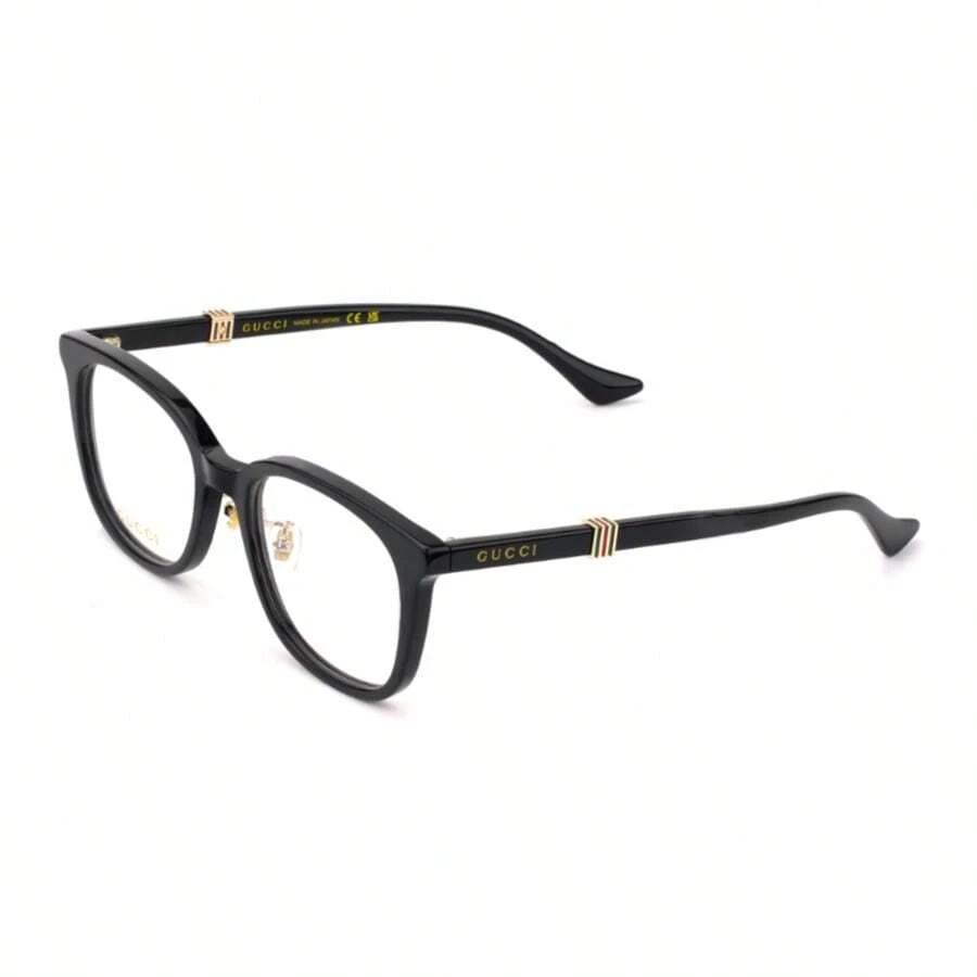 [Lentes recetados disponibles] Gafas de sol unisex GUCCI, negras, con montura de una sola pieza y puente nasal integrado, inyectadas, de forma cuadrada, estilo para parejas - Negro - Ver 1